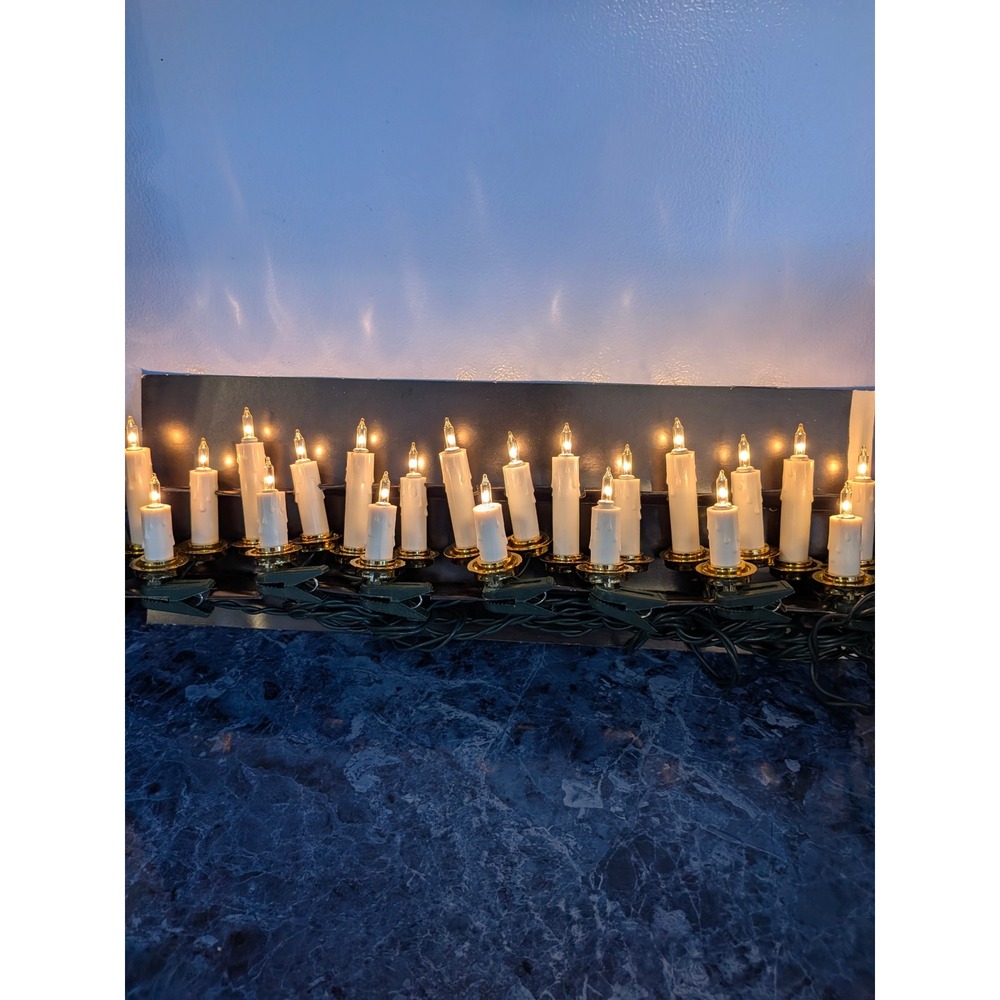Holiday Accents 21 Candle Cluster Set Vintage Christmas Lights 11ft 8421